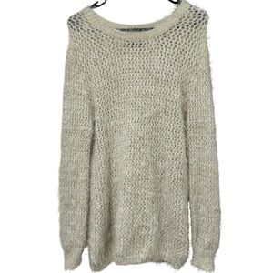 i jeans by Buffalo Cream Knit Sweater, Size M